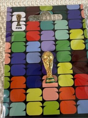 FIFA World Cup 2026 Official Trophy Pin Gold Tone New Sealed F26-PN-0002-A